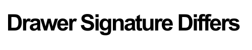 drawer signature differs